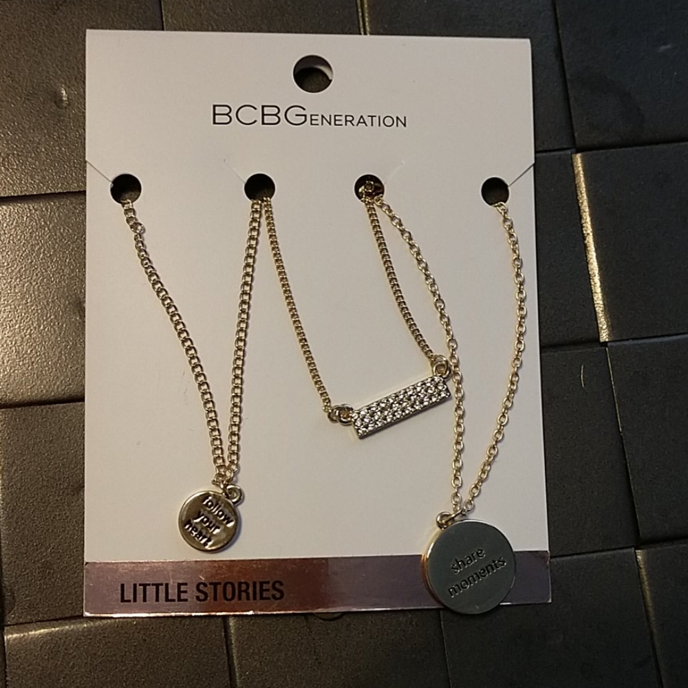 Bnwt BCBGeneration trio necklaces